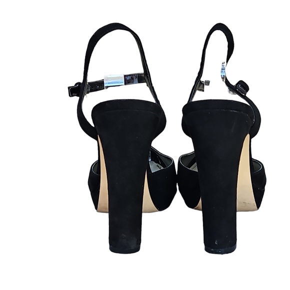 Nine West Black Suede Womens Shoe Heels Size 10 - Picture 3 of 11